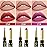 evpct 3Pcs Mauve Plum Red Purple Matte Lip Liner and Lipstick Combo Set Kit for Women, Neutral Magic Lipstick 24 Hours Original Lips Liner Pencil Stain Gloss Plumper Makeup Long Lasting Waterproof