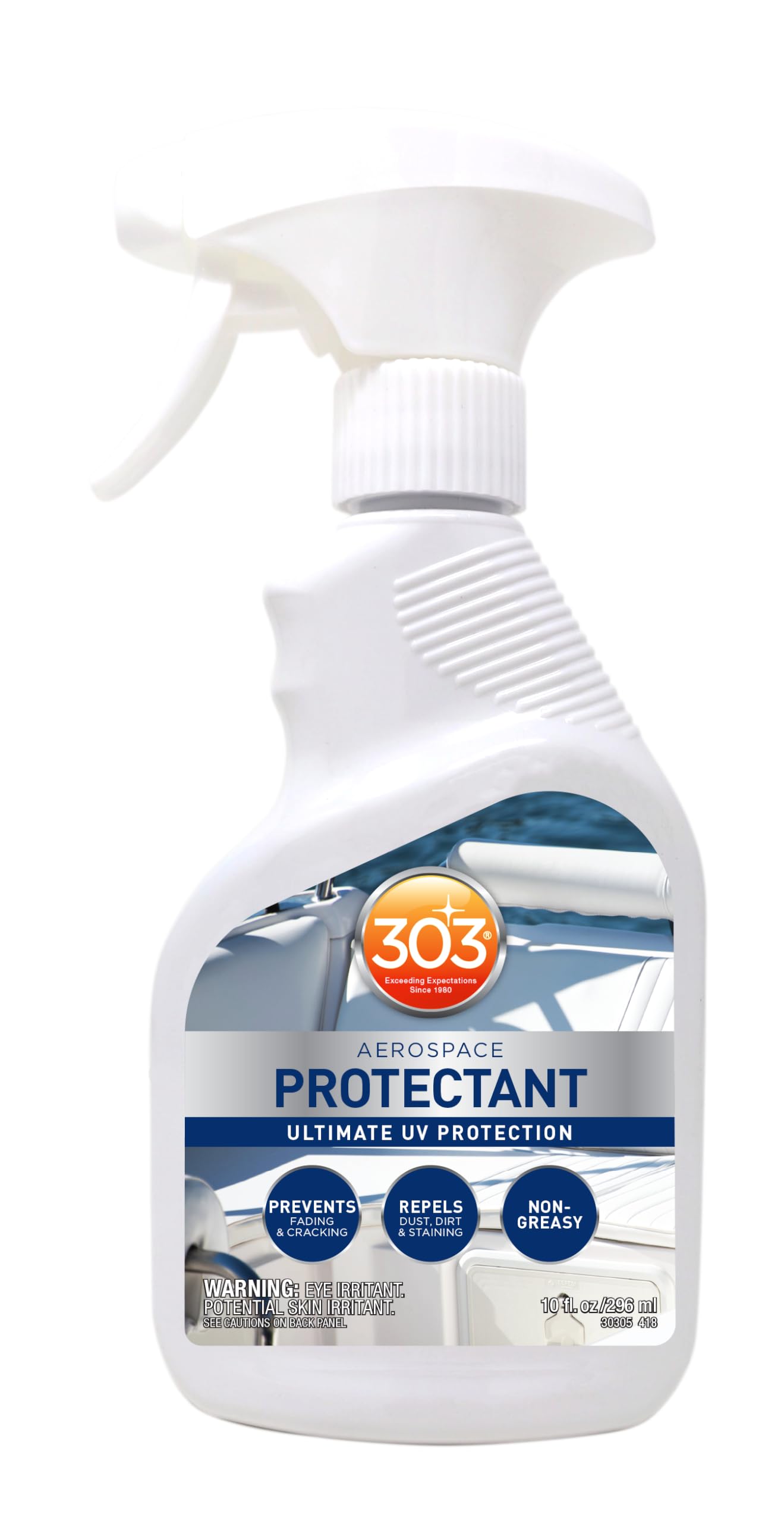 303 Products Marine Aerospace Protectant – UV Protection – Repels Dust, Dirt, & Staining – Smooth Matte Finish – Restores Like-New Appearance – 10 Fl. Oz. (30305)
