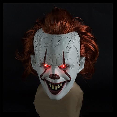 Máscara de payaso de Halloween aterradora para Halloween, máscara de payaso espeluznante para decoración de cosplay