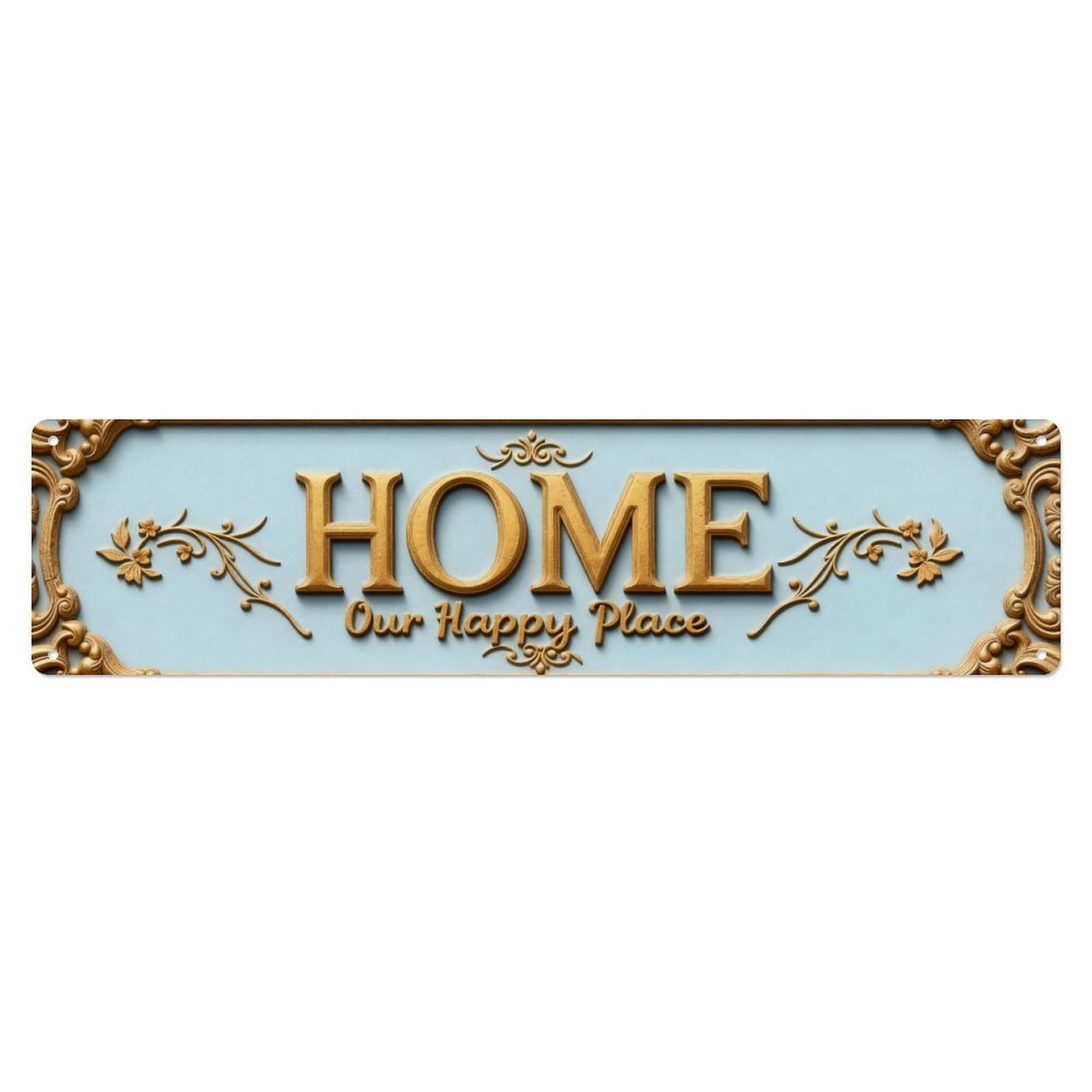 Home Our Happy Place Metal Tin Sign Plaque