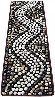 GRRICEPL Pebble Foot Massage Cushion, Natural Jade Stone Road, Foot Massage Walking Plate, Home Shiatsu Board (Color : Multi-Colored-B, Size : 40150cm)