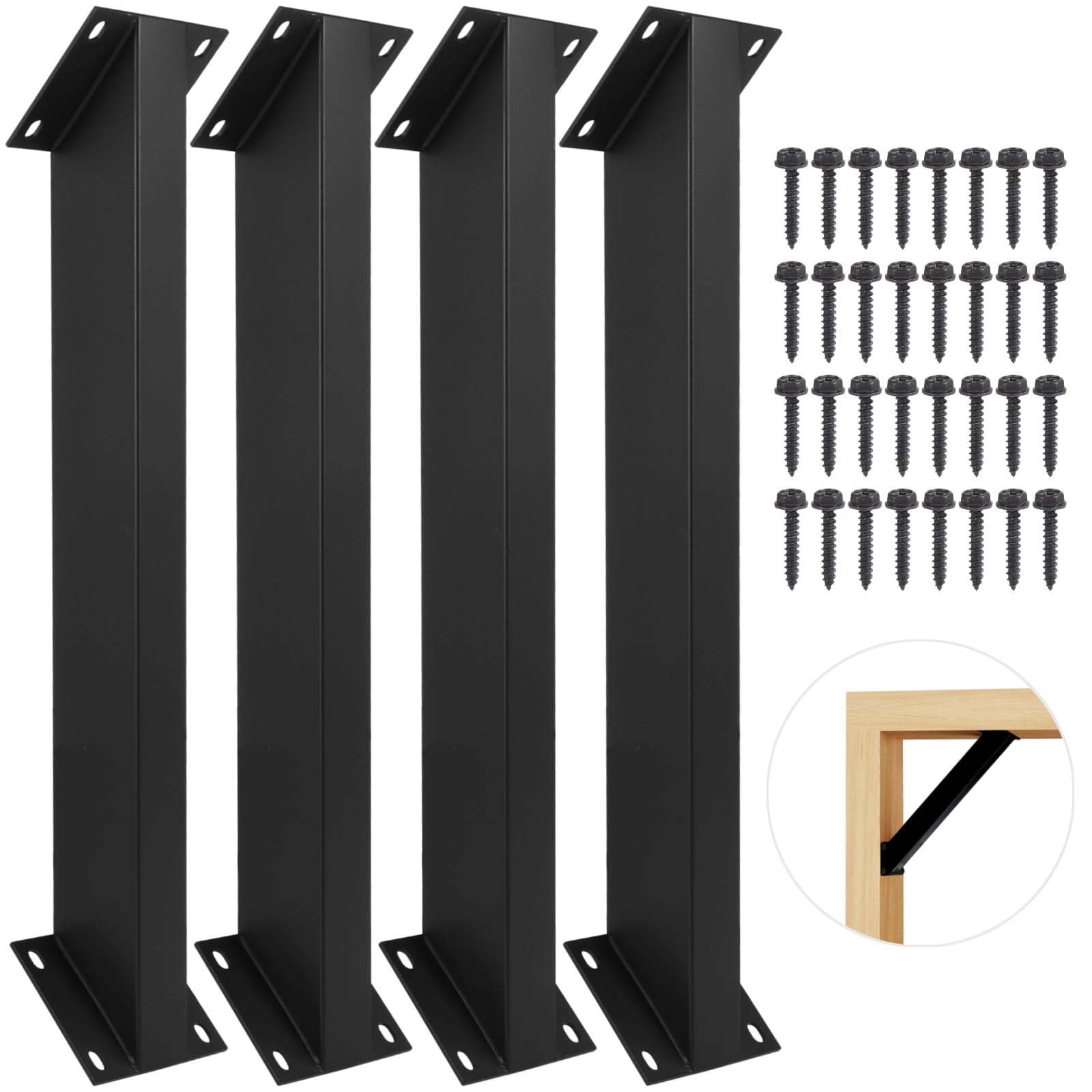 4 staffe di supporto ad angolo di 45 gradi, kit per pergola in metallo, kit di supporto angolare resistente per strutture in legno per gazebo, case sugli alberi, cabine e patii, include viti, facile