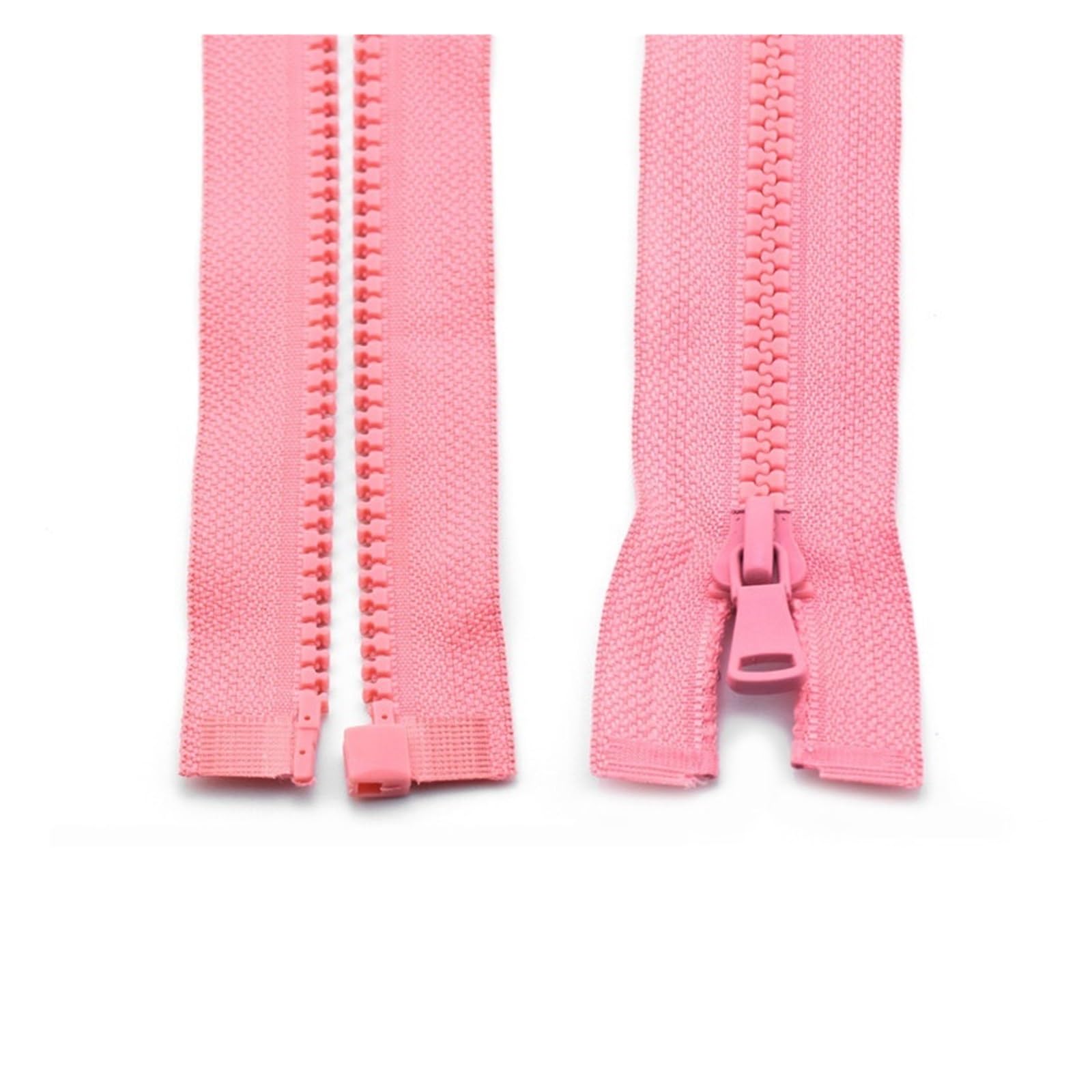 Zip 3 pcs 5# 30/40/55/60/70/80/90 cm Resin Zipper Open-End Auto Lock Plastic Zippers for Sewing Clothing Bag Clothes (Color : Watermelon red, Size : 90CM_5#)