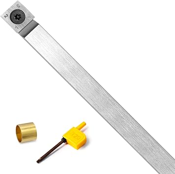 أداة تحويل الخشب Carbide Tipped Lathe Chisel Rougher Tool Bar 8.68 بوصة مع إدراج 14Mm Square Carbide لهواة الخشب أو DIY أو Carpenter ، التعامل مع عدم التضمين