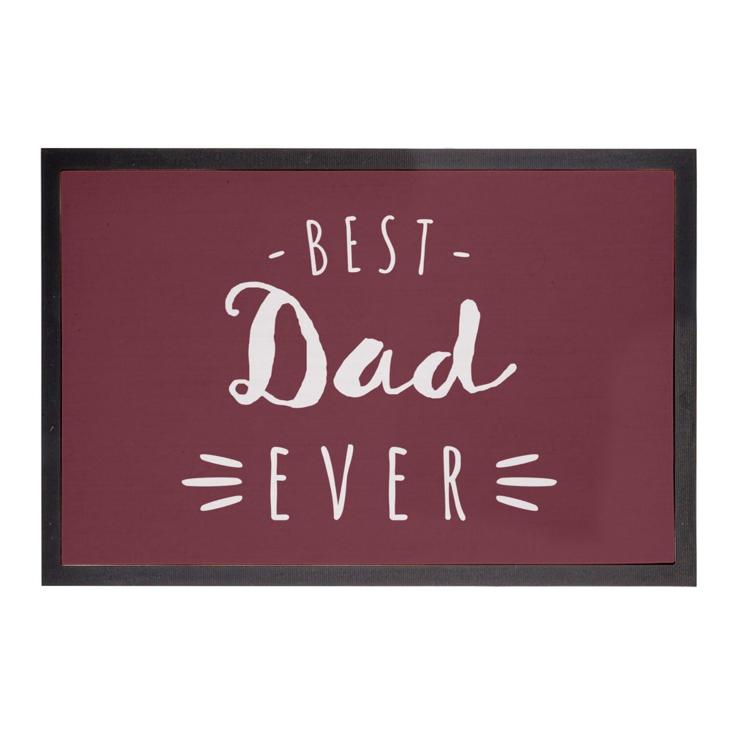 Paillasson rouge The Best Dad Ever 60x40 cm pour entrée chaleureuse