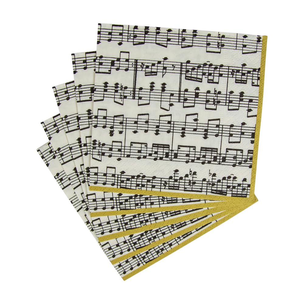 Papel De Cóctel Caspari - 20 Servilletas Negras, Diseño Elegante, Tintes No Tóxicos Y Compostables