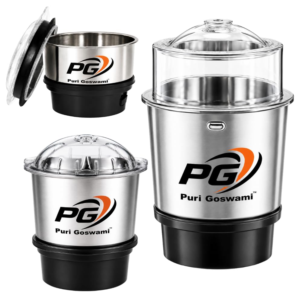 Stainless Steel Combo (Mini 250 Ml & 800 Ml) grinders Jars Set one for Mixer Grinder, Compatibility with all mixer grinders with 2 slots of grinders Jars fitting with 4 teeth coupler-image-17