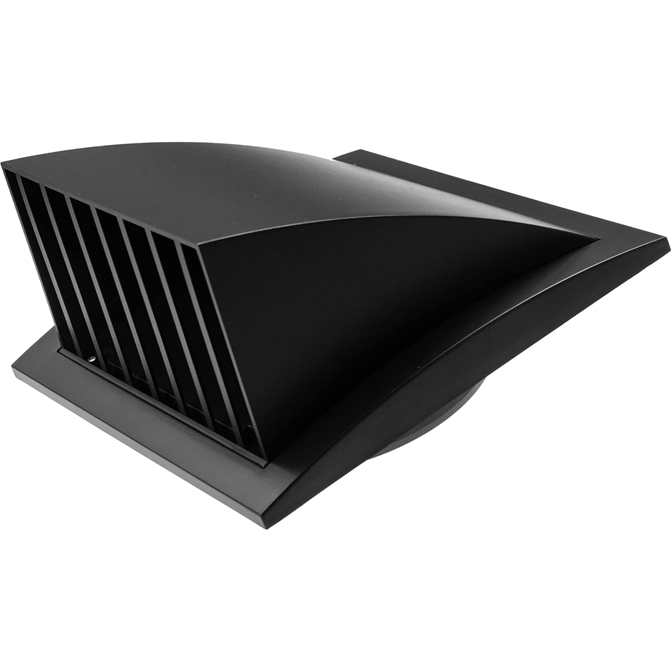 ECOPRO VENT 125mm Exhaust Vent Cover with Backdraft Damper - Anthracite ABS Plastic Extractor Fan Vent Cover - Weather Resistant Hooded 125mm Tumble Dryer Vent Cover for Exterior Walls
