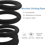 MayPaw 4FT/6FT/8FT/10FT Poignée de chien, Couleurs solides classiques, Corde de nylon solide Poignées de chien renforcé avec connexion sur mesure en cuir Fermoir en argent lourd (8ft*1/2", noir)