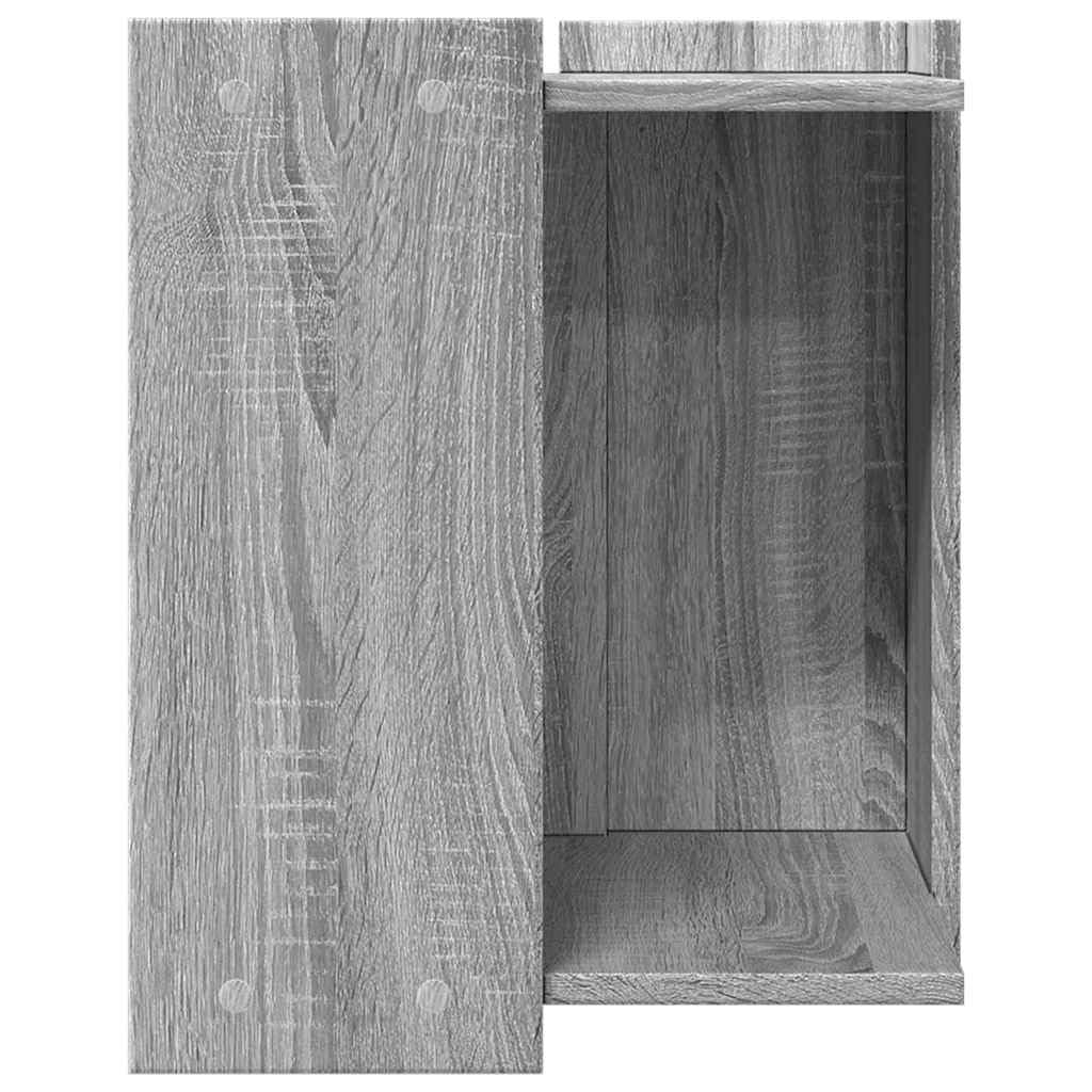 Sonoma Katzenstreu, grau, aus Holz, kompaktes Design mit Beistelltisch und versteckter Aufbewahrung für Katzentoilette oder Katzenbett.