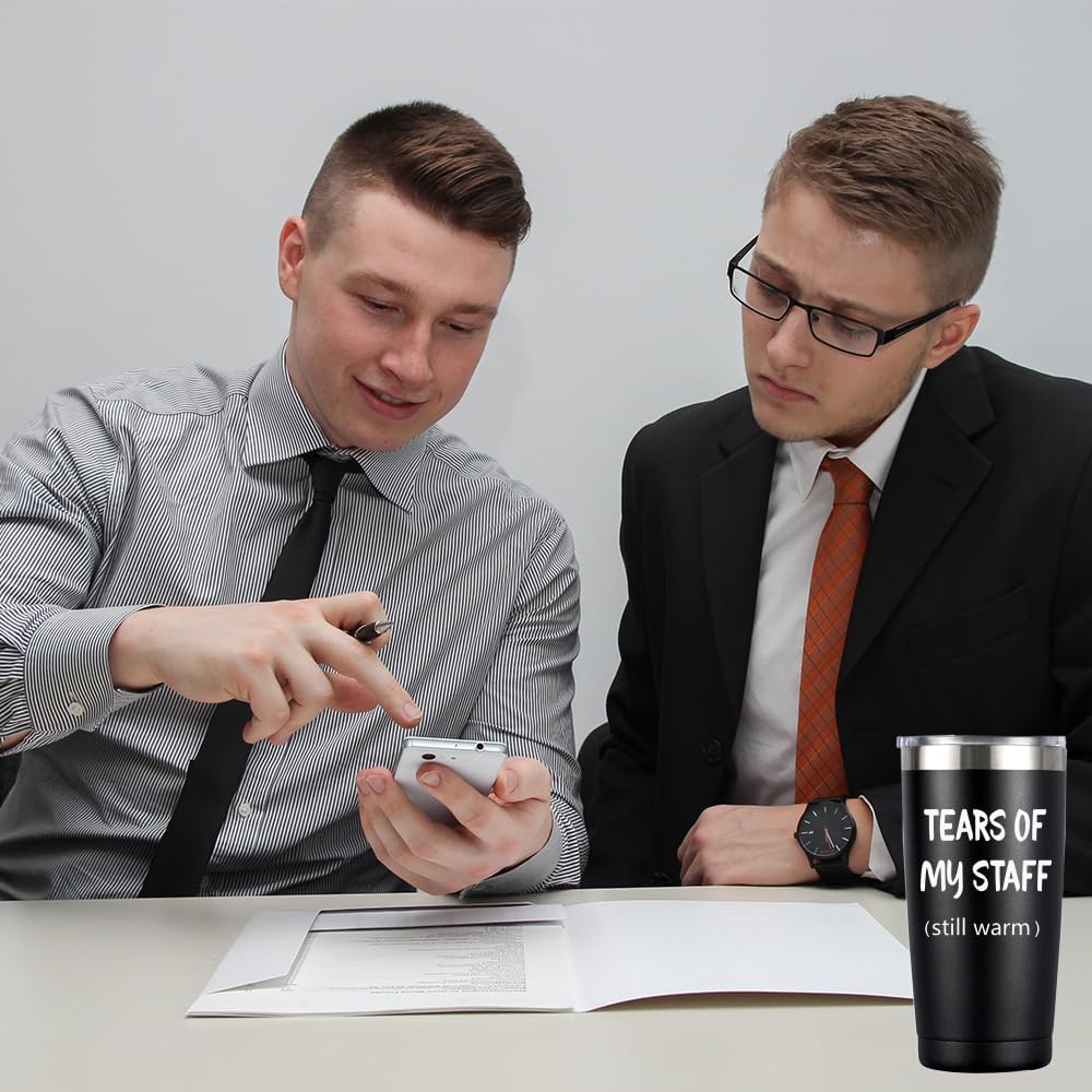 Boss Gifts for Men,Boss Day Gift for Men,Tears of My Staff Tumbler,Funny Bos Gifs for Menn,Best Giftt for World Best Bosss Ever,Birthday,Christmas Giftts for Bo 20oz tumbler - Image 2