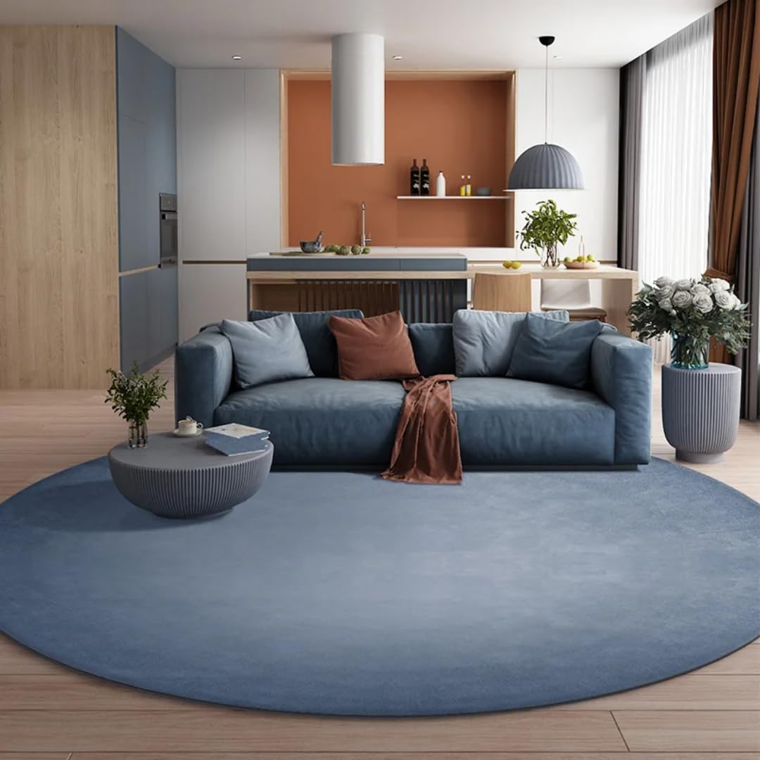 Tapis de chambre en peluche rond 80cm G tapis de salon minimaliste