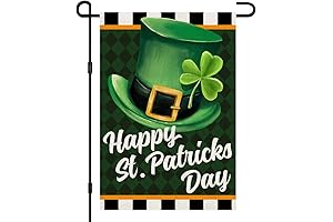 St. Patrick's Day Garden Flag Burlap