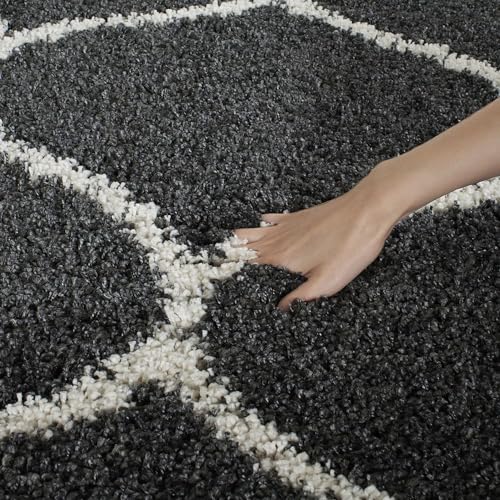 Image of Modern Micro Fiber Rug /Carpet for Hall, Bedroom, Kichen, Kids Room, Baby Room Etc.Color-Grey and Ivory Size 1.5x4 feet