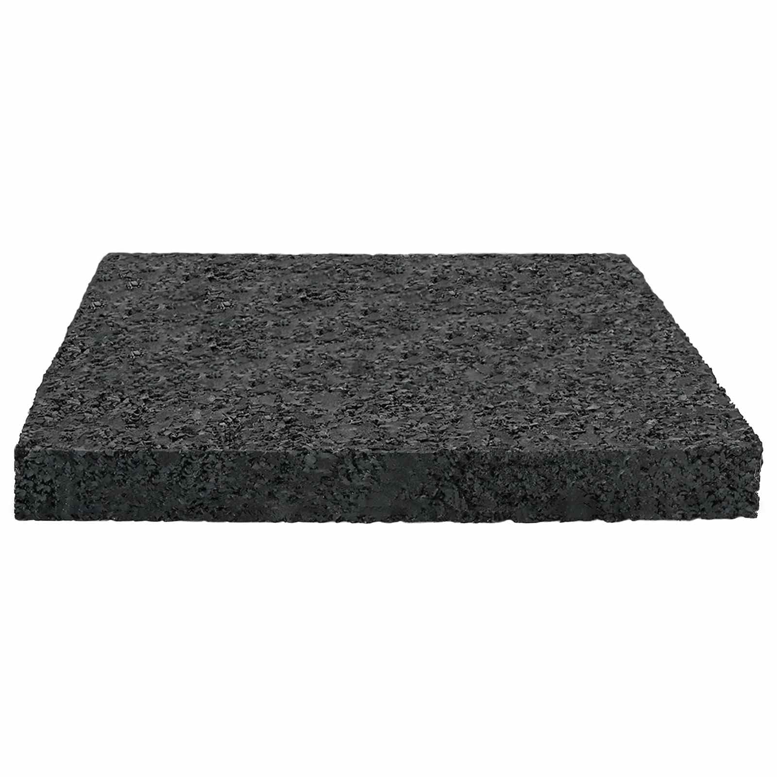 Tappetino in granulato di gomma nero, 9 x 9 x 1 cm, antiscivolo, elastico, durevole, versatile, per ufficio, soggiorno, mobili, protezione e stabilità