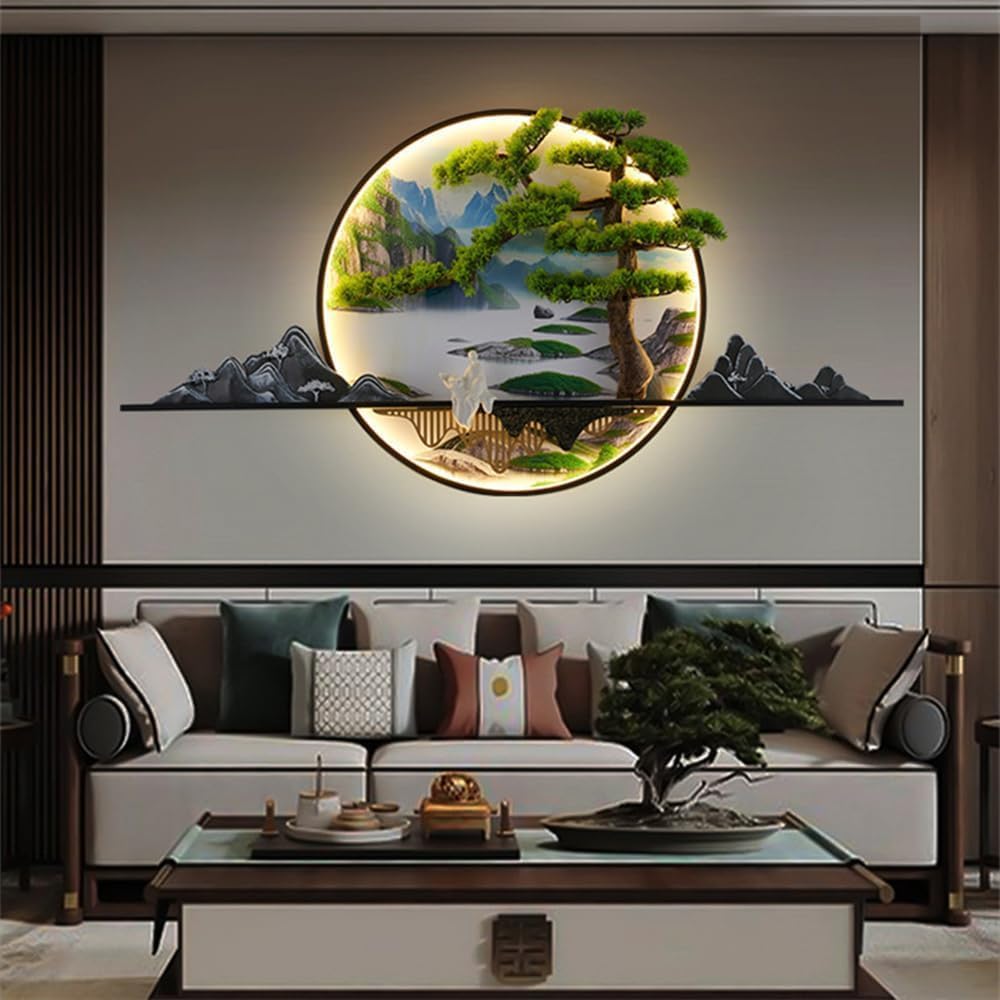 TarfiC Modern Wall Picture Light Inside -Chinese Landscape Mural Sconces Lamp LED,Chandelier