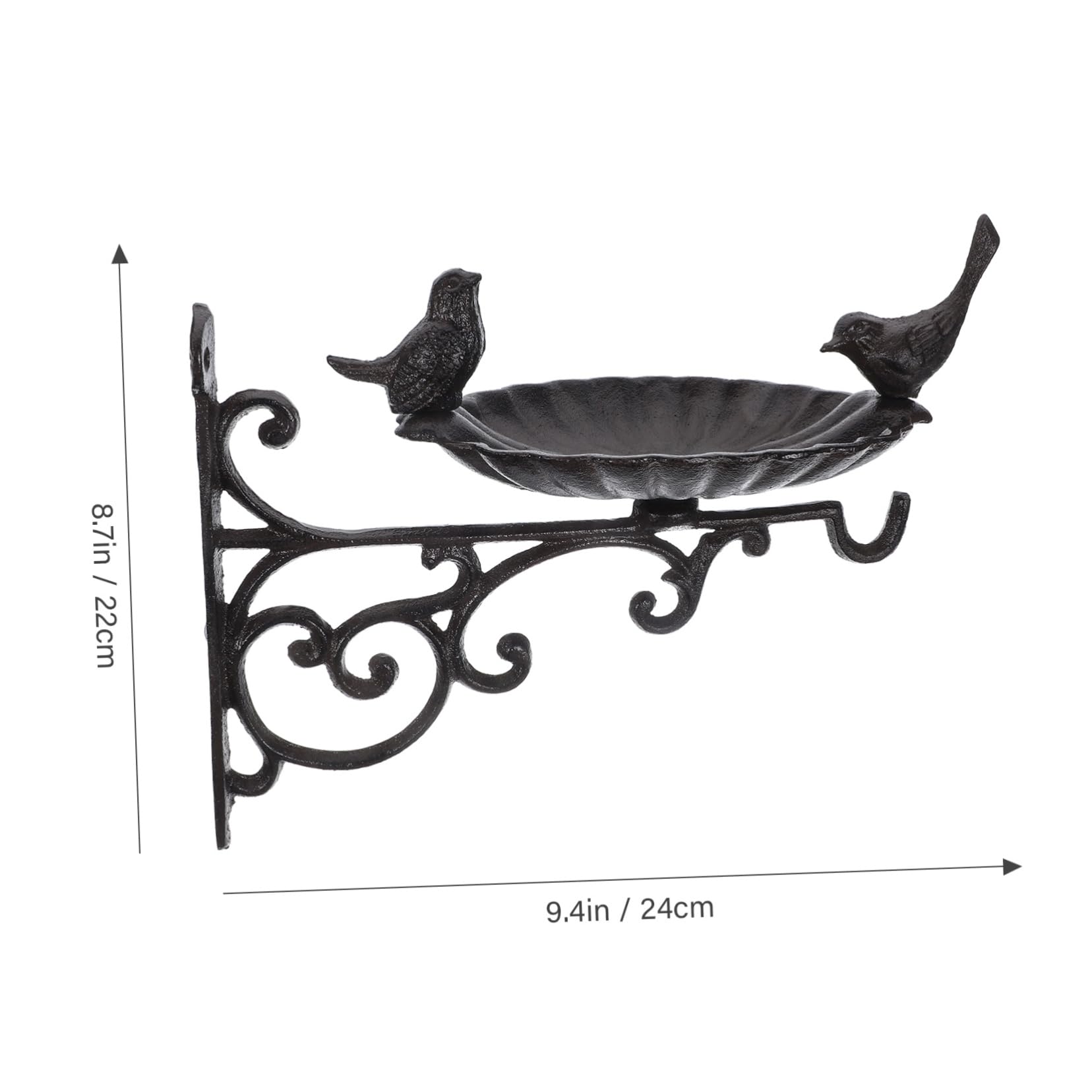 Soporte De Hierro Para Comederos De Pájaros y Bebederos Diseño Decorativo Para Jardín o Terraza Soporte De Pared Resistente y Para Aves