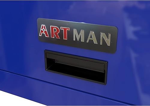 Miniatura 8 de pouseayar Juego de herramientas y juego de herramientas mecánicas con ruedas y asa, gabinete de metal resistente de 4 cajones, kits de herramientas