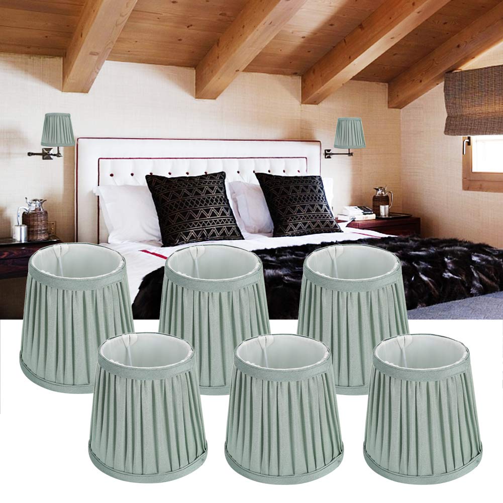Paralumi Moderni Per Lampadari Verdi - Set di 6 Coprilampade in Tessuto Per Lampadari Accessori Per Paralumi Eleganti Ed Eleganti