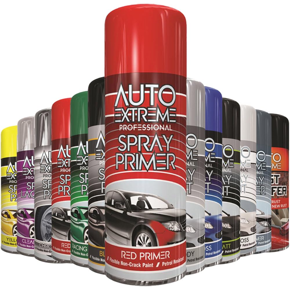 AlezyB 1 x Auto Extreme Red Primer Spray Paint 400ml Professional Quality, Perfect Finish Multipurpose Aerosol for Cars, Bikes,Vans, Metal, Wood