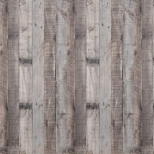 Gray Wood Wallpaper Wood Peel and Stick Wallpaper 17.7â€x 196.8â€Faux Wood Plank Paper Wood Self Adhesive Removable Wall Decorative Reclaimed Gray Wood Wallpaper Vinyl Film Shiplap Wood Panel Wallpaper
