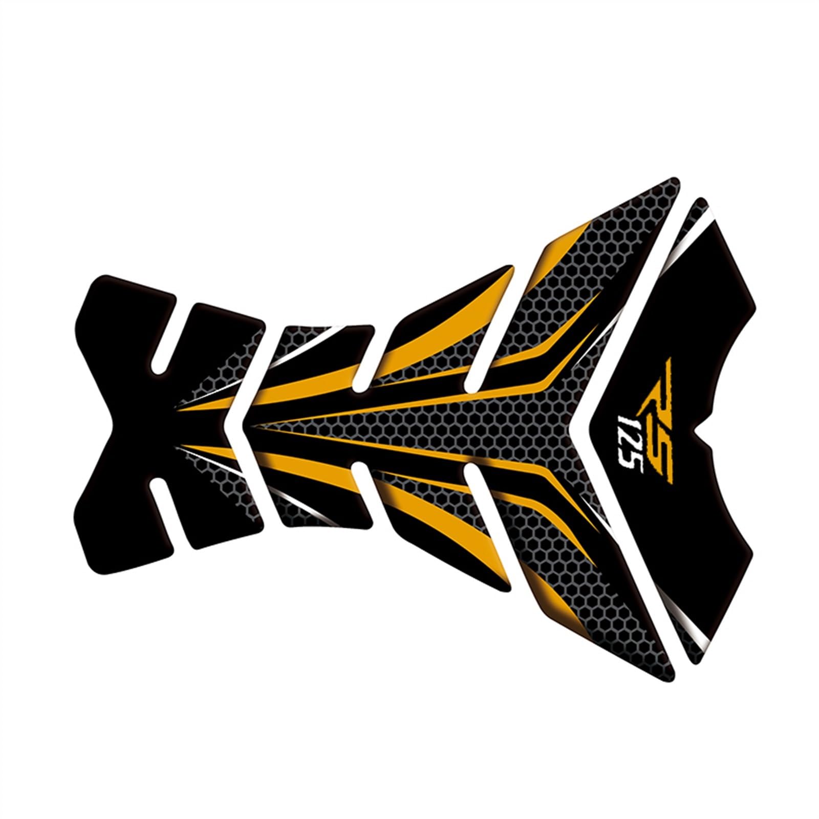 MPODYTSF Motorcycle Decal Sticker Motorcycle Tank Pad Accessories Protector Sticker For Aprilia RS 125 RS125(Yellow)
