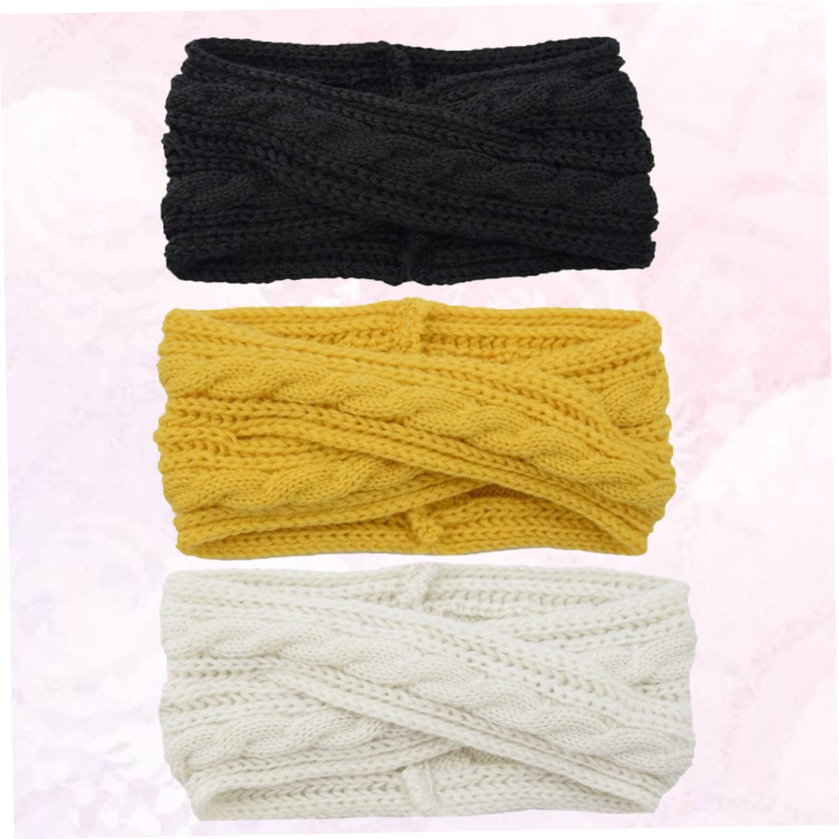 Didiseaon 9 Pz crochet fasce per le donne fasce di lana per le donne incrociata per da donna tenere caldo per copricapo