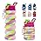 WATMHHJQ Silicone Collapsible Water Bottles, 16oz 500ml Portable Foldable Expandable Water Bottle Sports Cups, Leak Proof Reusable BPA Free, for Outdoor Activities Travel(2 Pink)