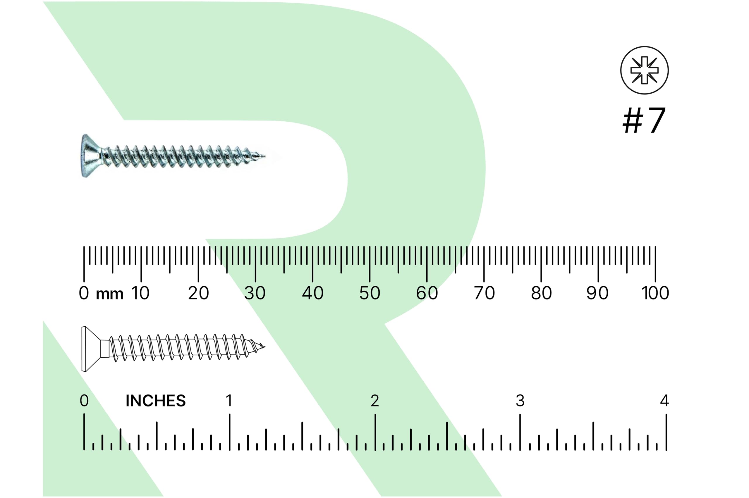 Rikä TWSR014 Woodscrew Twin-Thread CSK BZP 7 x 1 1/4in 200pk - Image 4