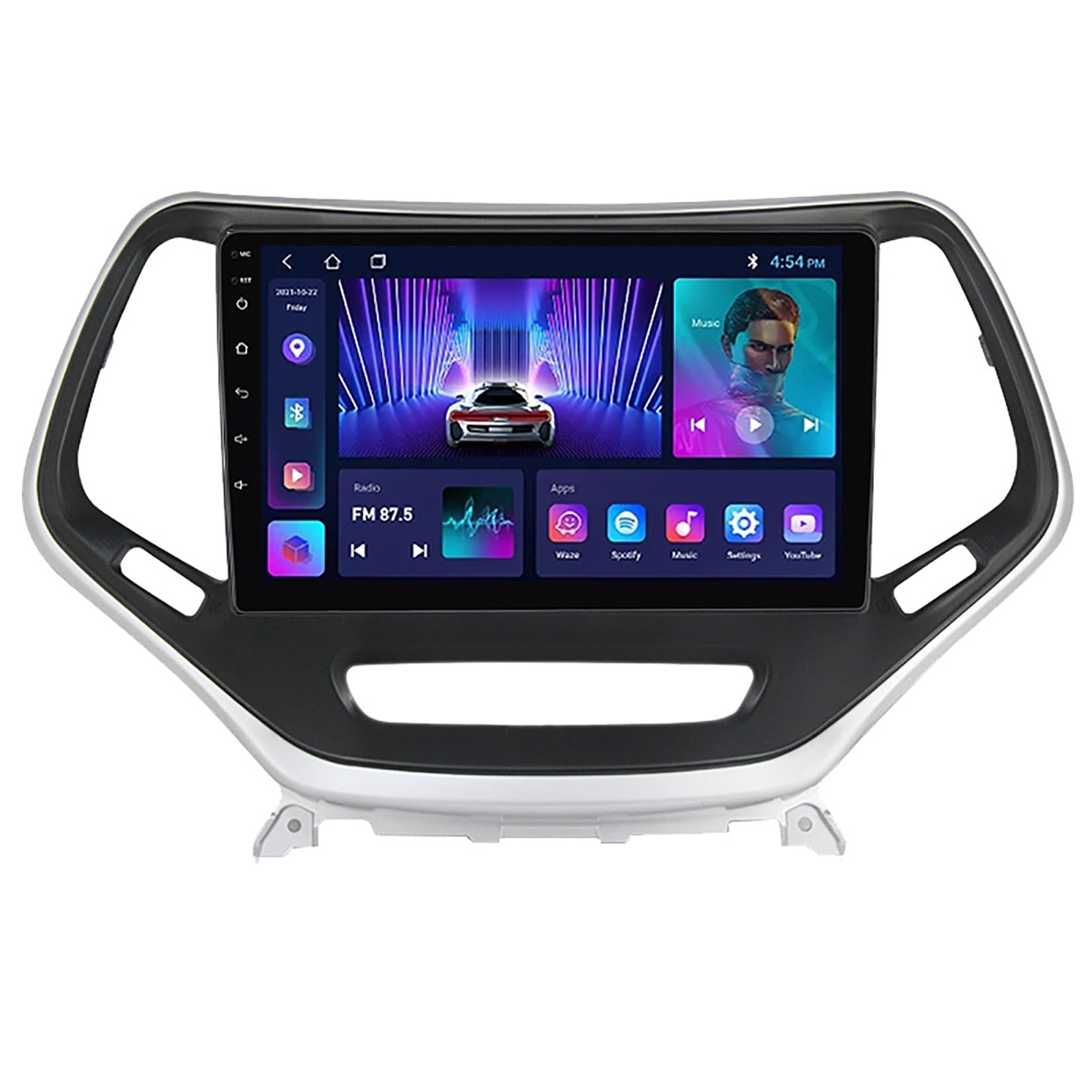Autoradio GPS tactile 10 pouces pour connecter votre smartphone en voiture Jeep Cherokee