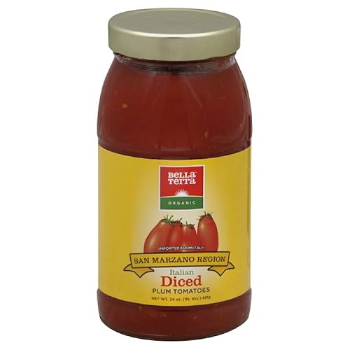 Bella Terra tomates, ciruela, diced, pack de 18