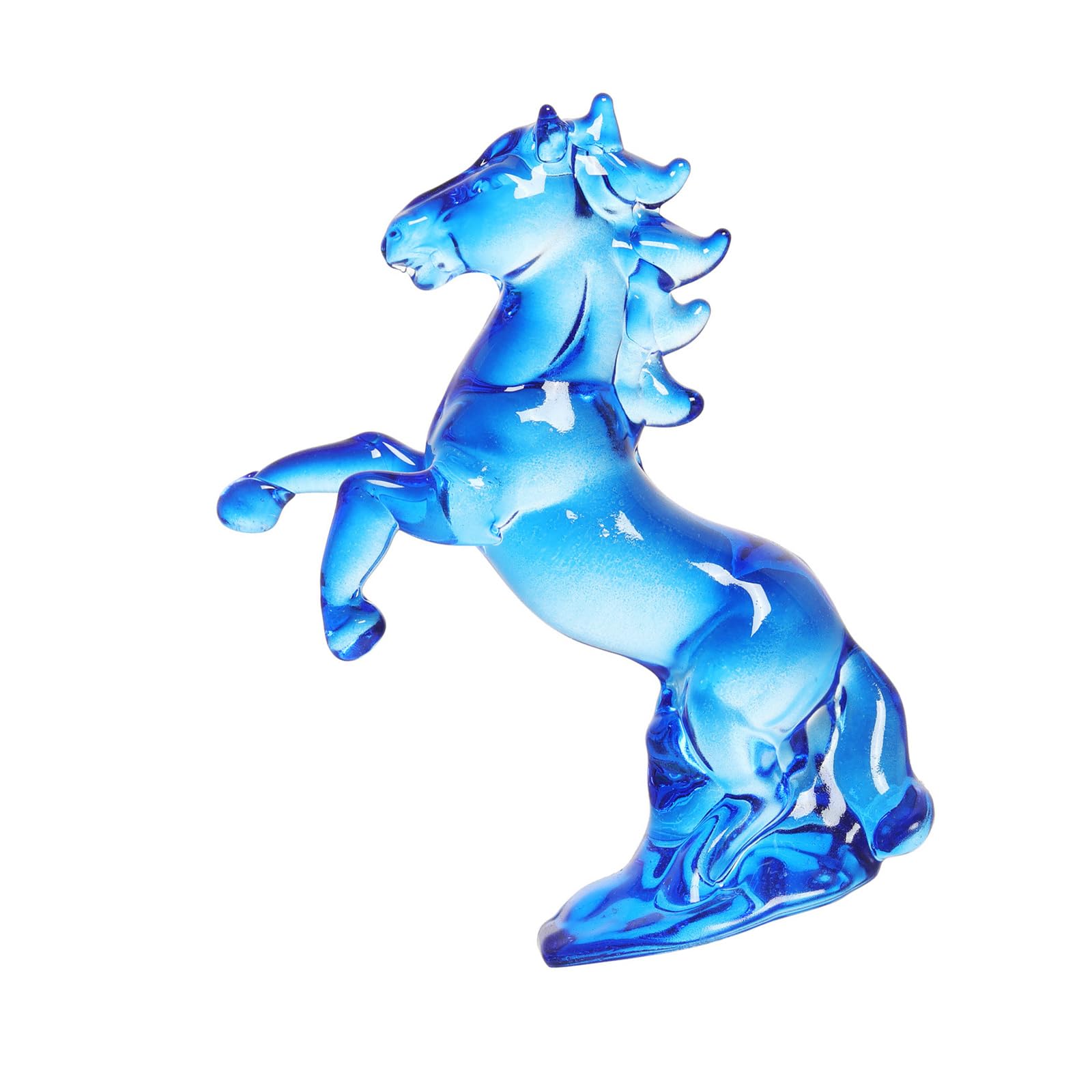 YROHGKPN Standing Crystal Horse Sculpture Collectible Figurine Feng Shui Ornament for Table Top Decor Glass Horse Statue
