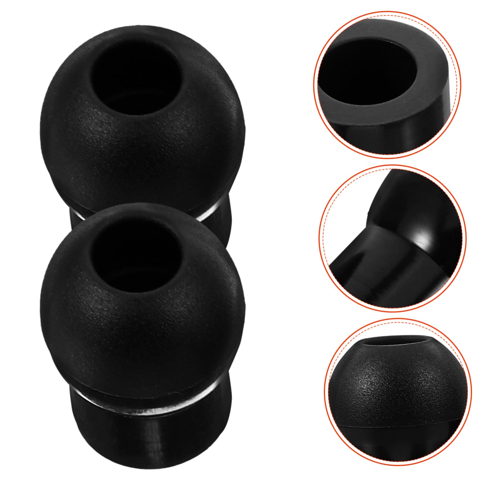 Silicone Earplugs for Stethoscopes Comfortable Replacement Tips for Sound Transmission Fits All Users Noise-Blocking Ear Tips Black Silicone