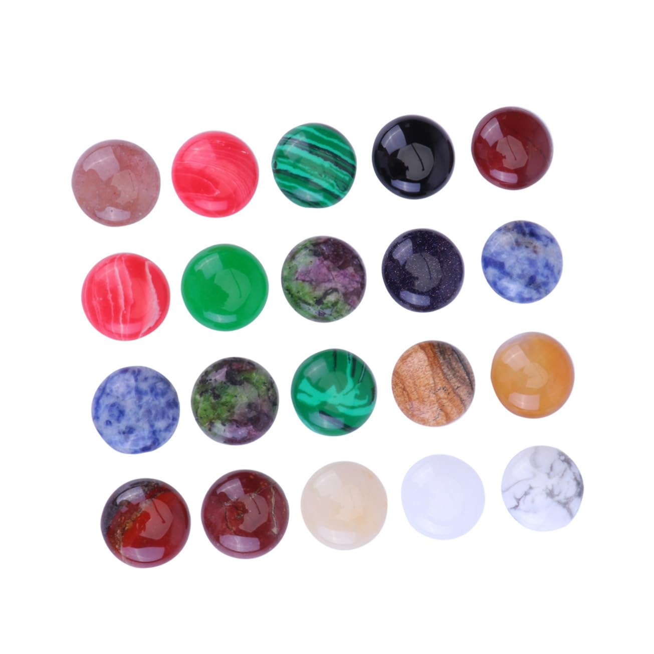 NUOBESTY 40pièces Semicircle Bead Sticker pour Bijoux Accessoires De Création De Décorations Artisanales Aléatoires