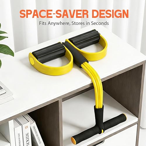 Miniatura 7 de 21 Fitness Resistance Bands with 4 Tube Pedal Ankle Puller, 2026 New Multifunction Elastic Yoga Resistance Band, Stretching Bands for Home Gym Use