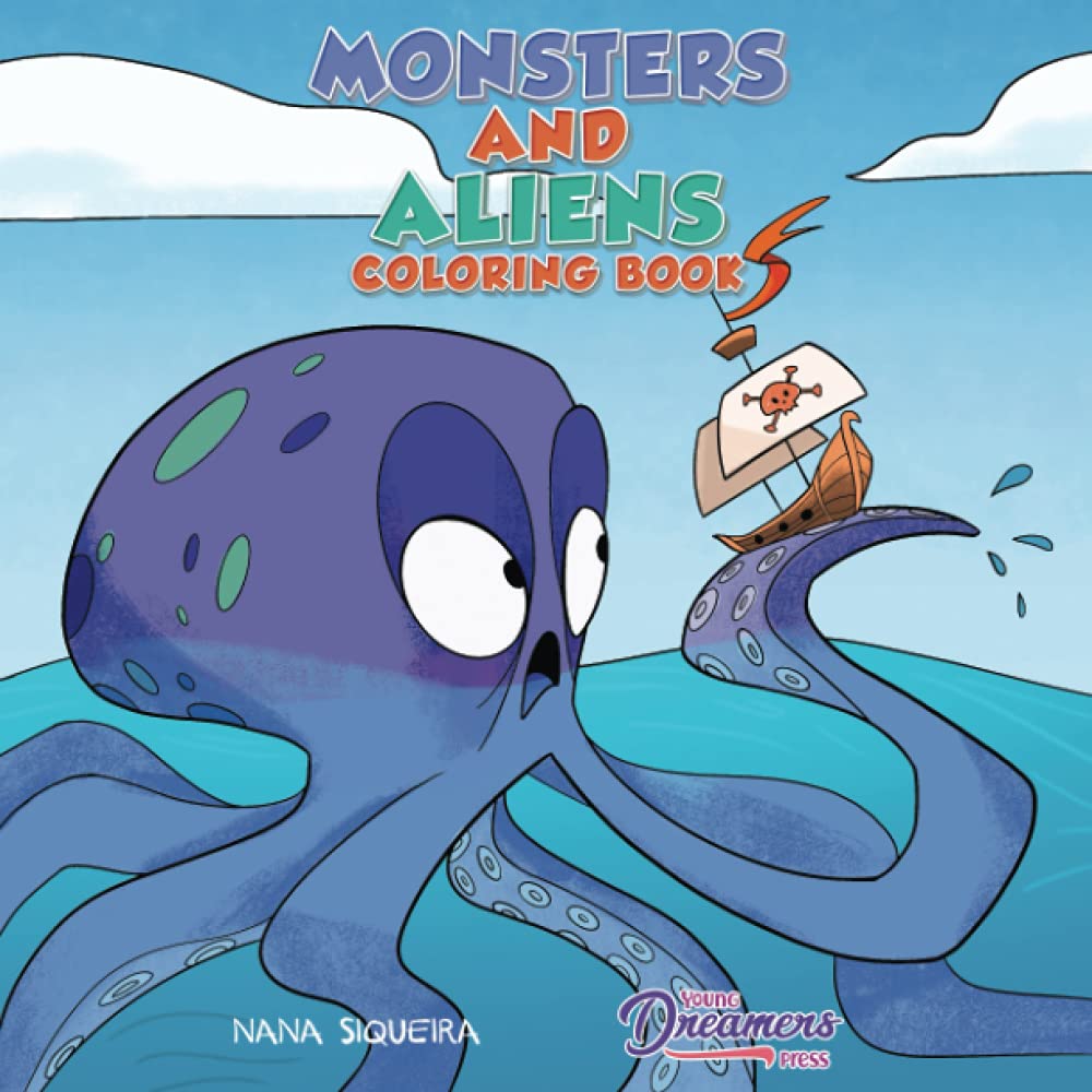 Monsters and Aliens Coloring Book: For Kids Ages 4-8: 7