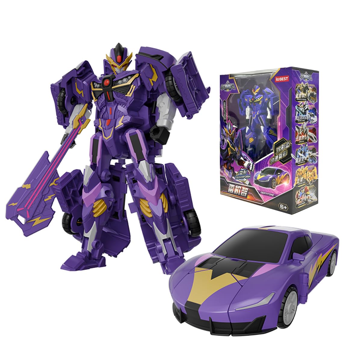 海外メーカー 変形ロボットフィギュア 紫カラー 付属品完備 Amazon.co.jp: HiPlay iUBEST 機変蒼穹 機変英盟 雷機智 WY1006 可動