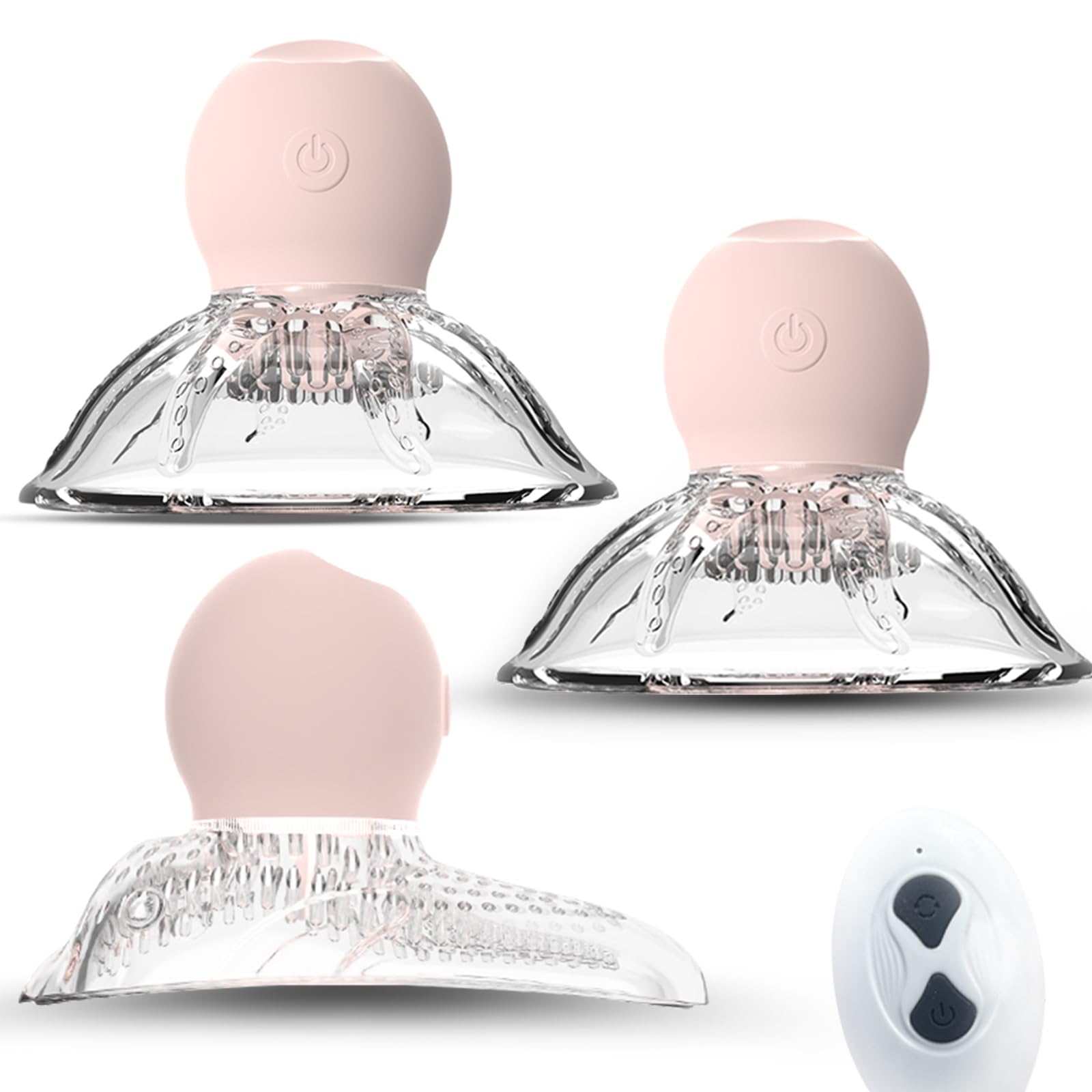 BDSMYOU Pompa per Capezzoli e Vagina 3 in 1 Sex Toys,Stimolatore per Clitoride,Succhia Clitoride e Capezzoli,Vibratoreper Donna Professionale con Telecomando,Sexytoysys Donna (A)