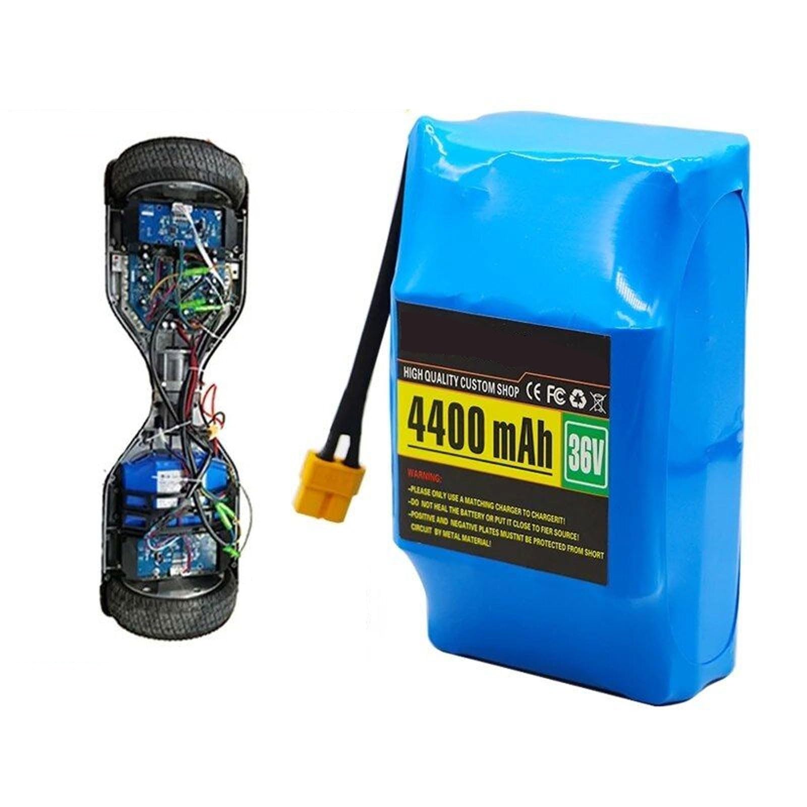 36V 4.4Ah 10S2P Batterie de Remplacement Batterie Lithium Haute capacité pour Rechargeable pour Trottinette électrique vélo électrique et Hoverboard 36V 4.4Ah,XT90