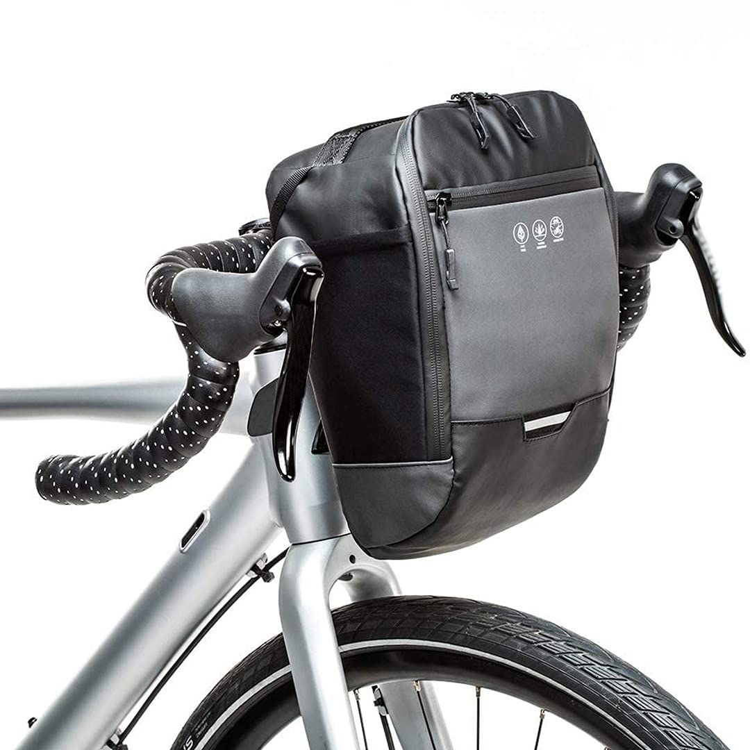 Bolsa reflectante para manillar de bicicleta,marco frontal impermeable, paquete de cesta para bicicleta,accesorios para herramientas de ciclismo, bolsa de almacenamiento con bolsillo interior (4.5L)