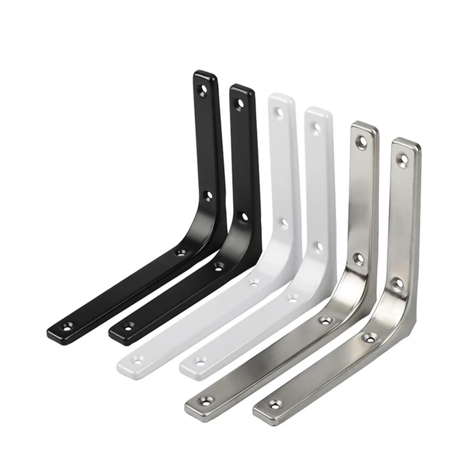 Shelf Brackets 2Pcs Metal Wall Mounted Floating Brace Shelf Triangle Bracket, 75-400MM for Living Room, Bedroom, Kitchen, Balcony Decorative for the Kitchen(Stainless Steel125mm)