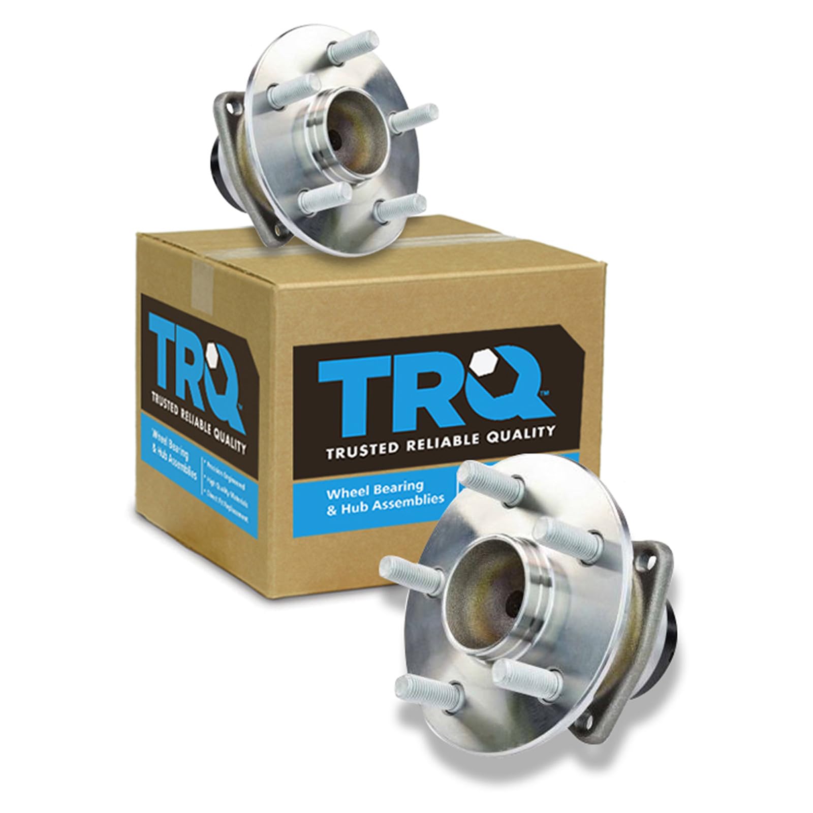 TRQ Rear Left and Right Wheel Bearing and Hub Assembly Set 2 Piece