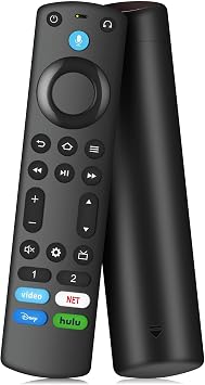 Replacement Voice Remote Control Fit for Fire Smart TV Cube/Stick/4K Max/4K/Lite/HD, Smart TVs 3rd Gen, for Omni Mini-LED Series, Omni Series, 4-Series, Insignia, Toshiba, Pioneer Smart TV