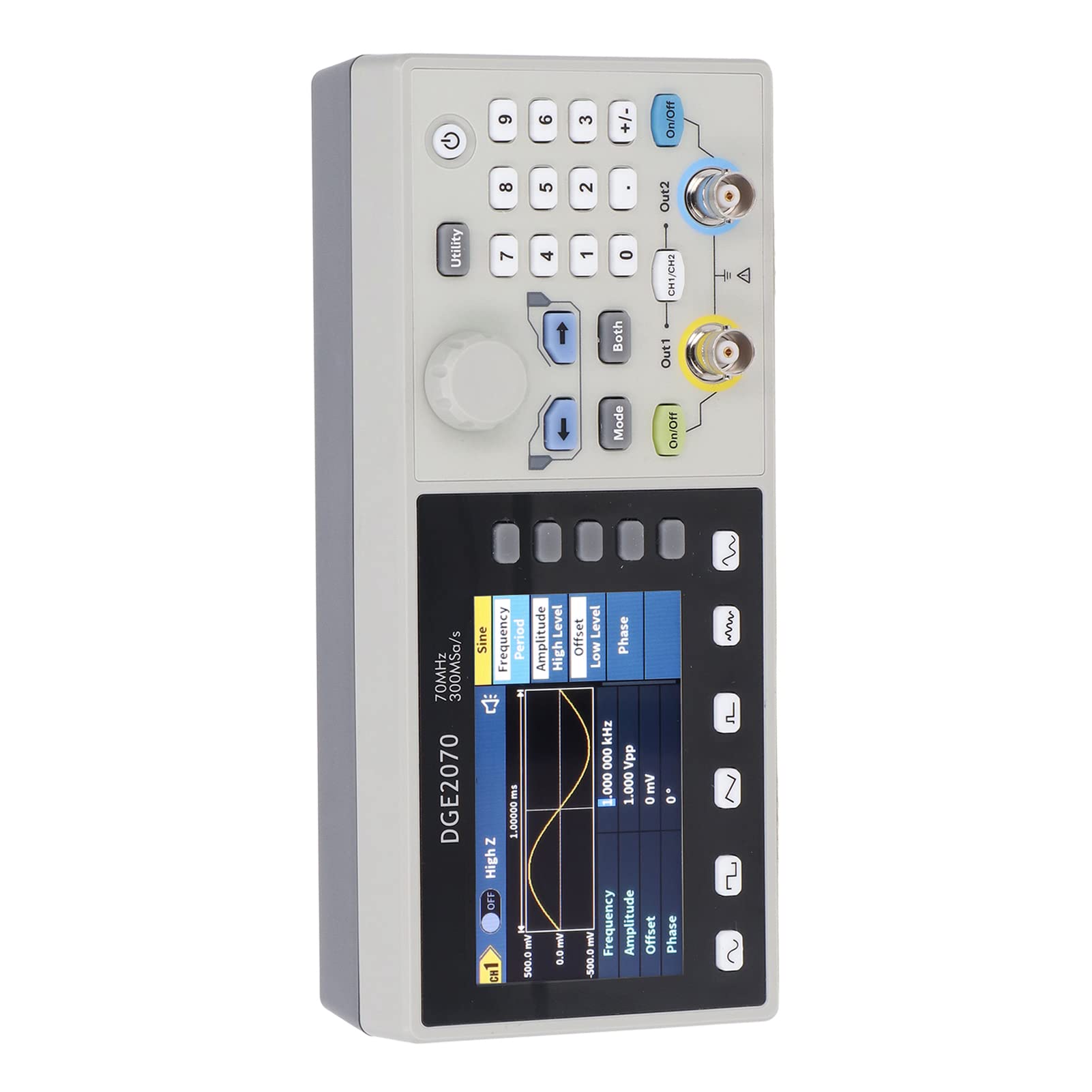 Generador de Forma de Onda, Generador de Funciones ABS de 2 Canales Rendimiento Confiable AC100‑240V para Transmisión para Laboratorio (Enchufe de la UE)