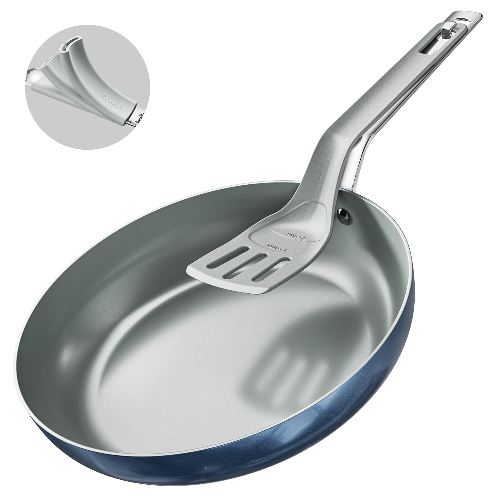 Titanium Ceramic Frying Pan 28cm – PFAS-Free Non Stick Fry Pan for Healthy Cooking, Non Toxic Omelette Pan, Scratch Resistant, Suitable for All Hobs Including Induction, Dishwasher & Oven Safe — image 1