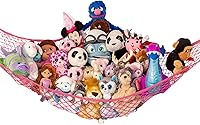 Vista 37 de Lilly's Love Hamaca para animales de peluche, organizador colgante de esquina, almacenamiento de juguetes, red de almacenamiento de animales de Coral