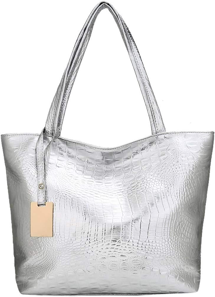 Tronet Handbag Storage Organizer/Women Ladies Fashion Alligator Solid Large Capacity Shoulder Tote Handbag Bags