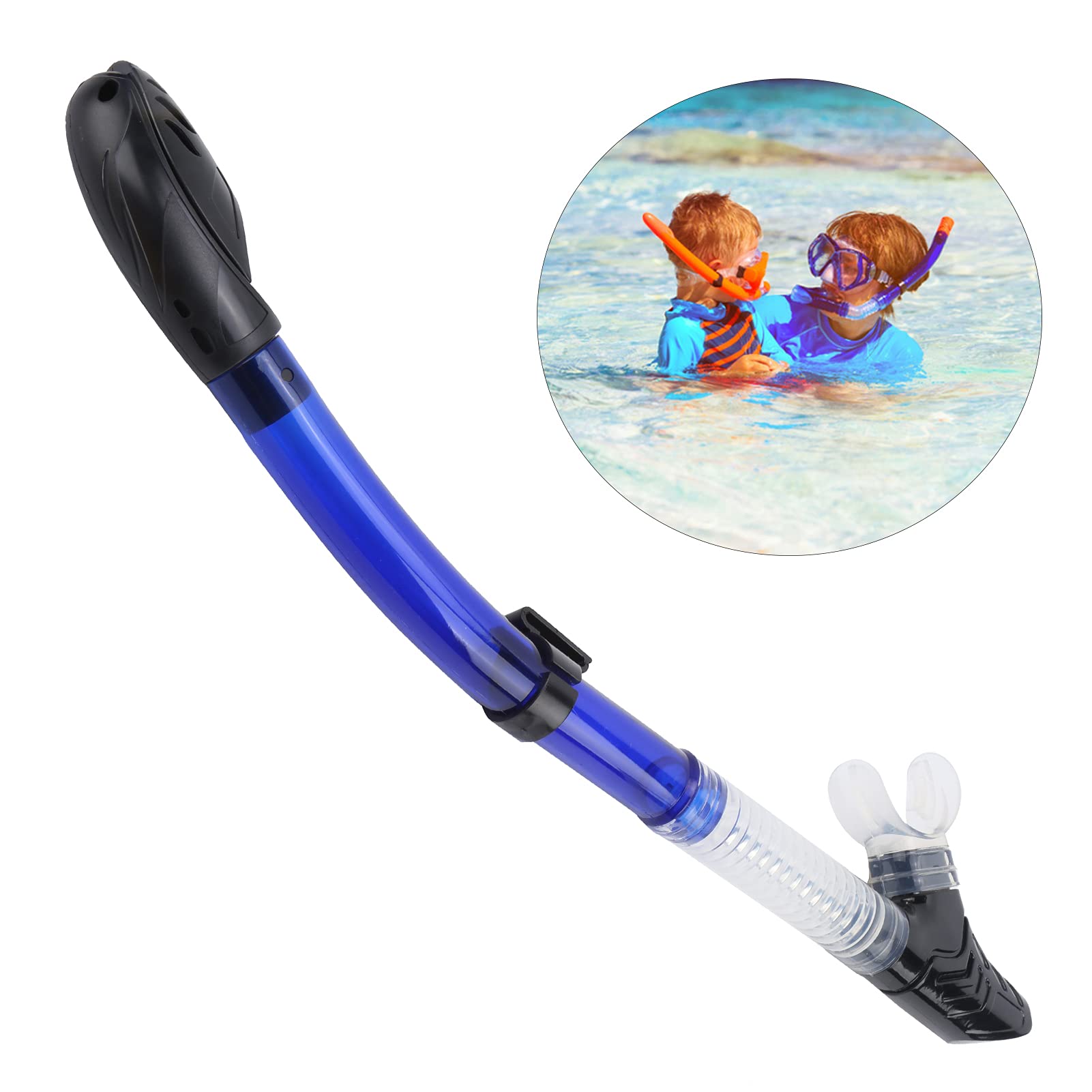 Tyenaza Diving Tube, 500mm / 19.7in Silica Gel Full Dry Breathing Tube Breathing Tube for Snorkeling Mask