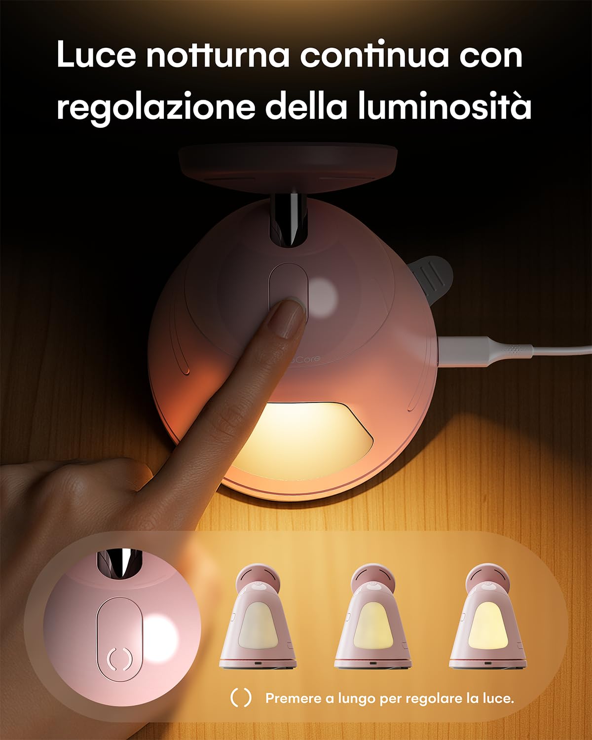 ZEEHOO Stazione di ricarica wireless 4 in 1 per Apple, caricabatterie magnetico e luce dimmerabile, caricabatterie wireless da15W per iPhone17,16,15,14,13, iWatch, Samsung Galaxy Watch