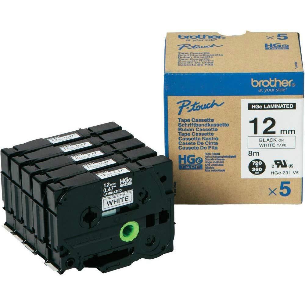 Brother Hge-231V5-Nastro Laminato, 12 Mm, Multicolore-image